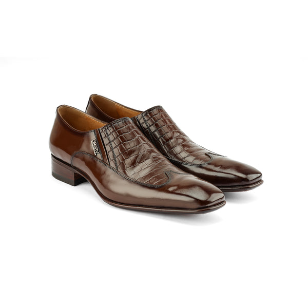 Leather Slip On - Brown
