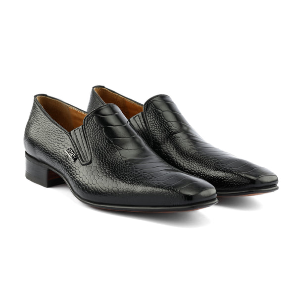 Leather Slip On - Black