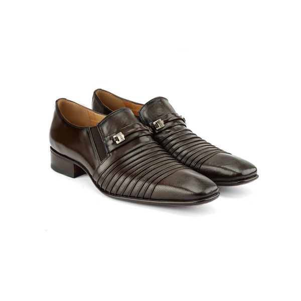 Leather Slip On - Brown