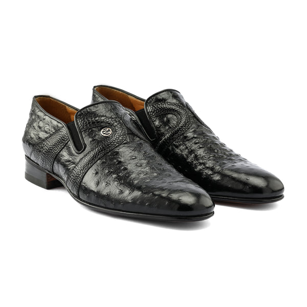 Leather Slip On - Black 