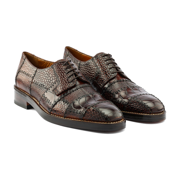 Patched Leather Lace up - Brown