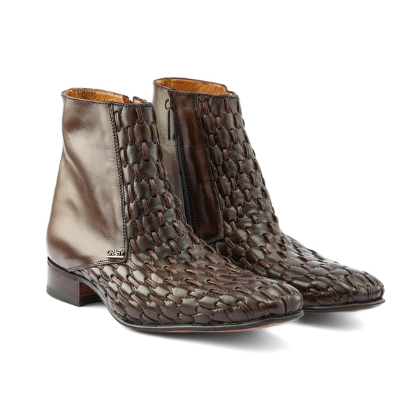 Leather Half Boot - Brown