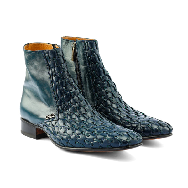 Leather Half Boot - Navy Blue