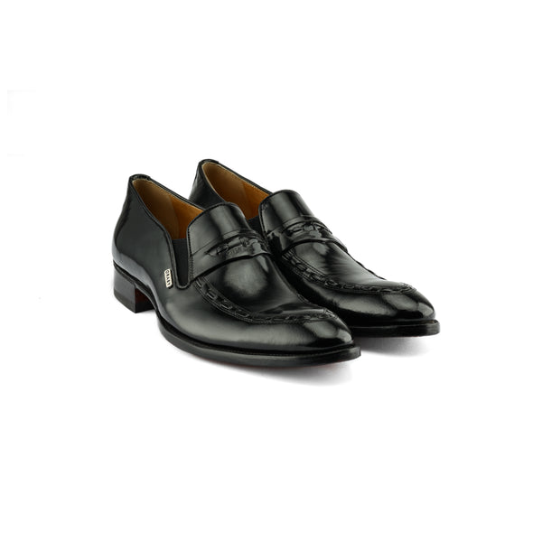 Leather Slip On - Black