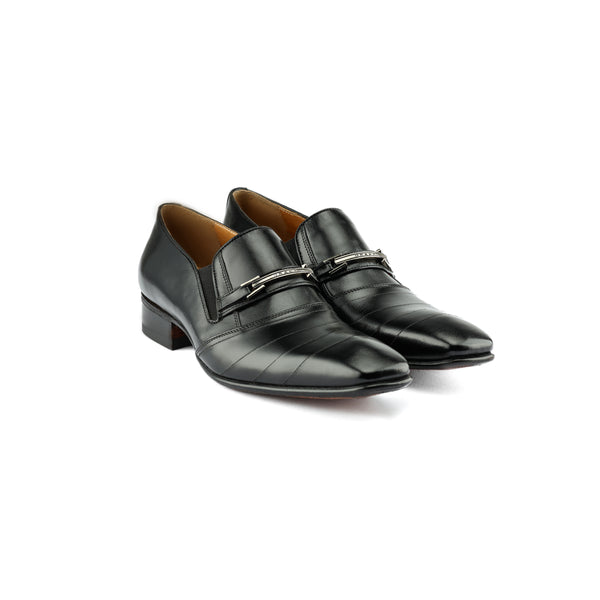 Leather Slip On - Black