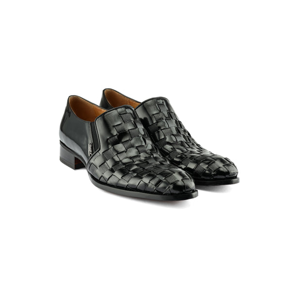 Leather Slip On - Black