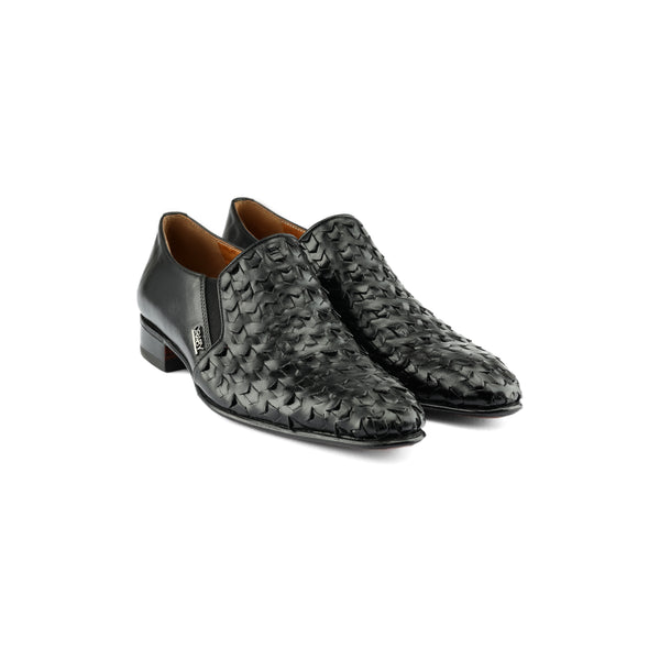 Leather Slip On - Black
