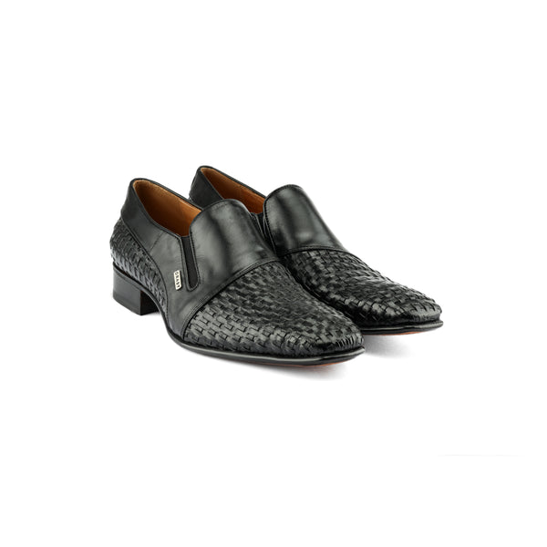 Leather Slip On - Black