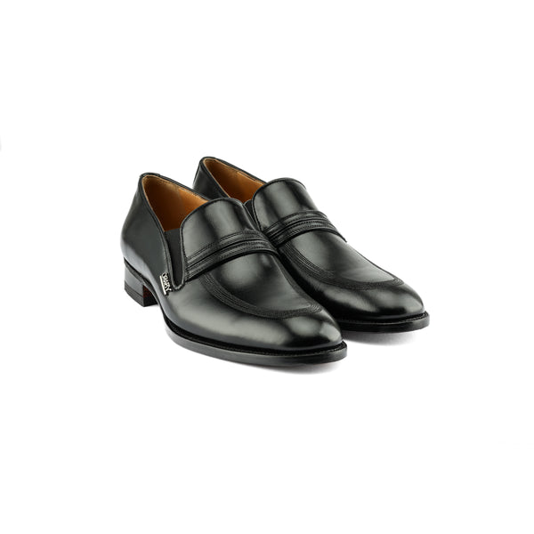 Leather Slip On - Black 