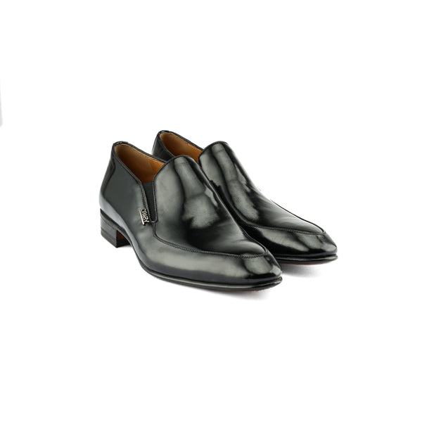 Leather Slip On - Black