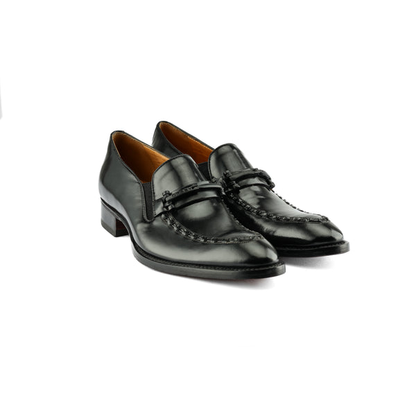 Leather Slip On - Black