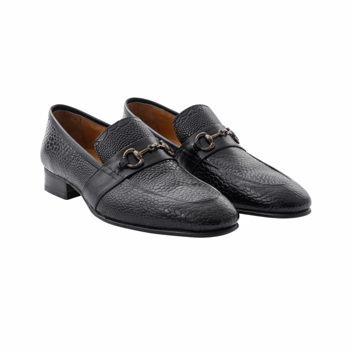 Leather Horse Bit Loafers - Black – Oraby Shoes