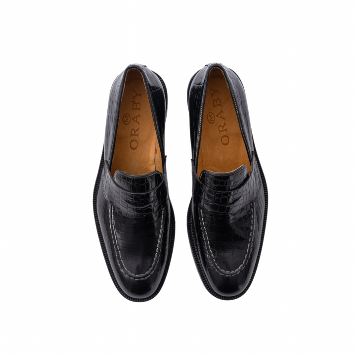 Leather Penny Loafers - Black – Oraby Shoes