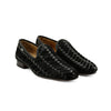 Leather Woven Loafer - Black 